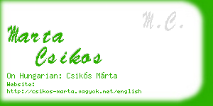 marta csikos business card